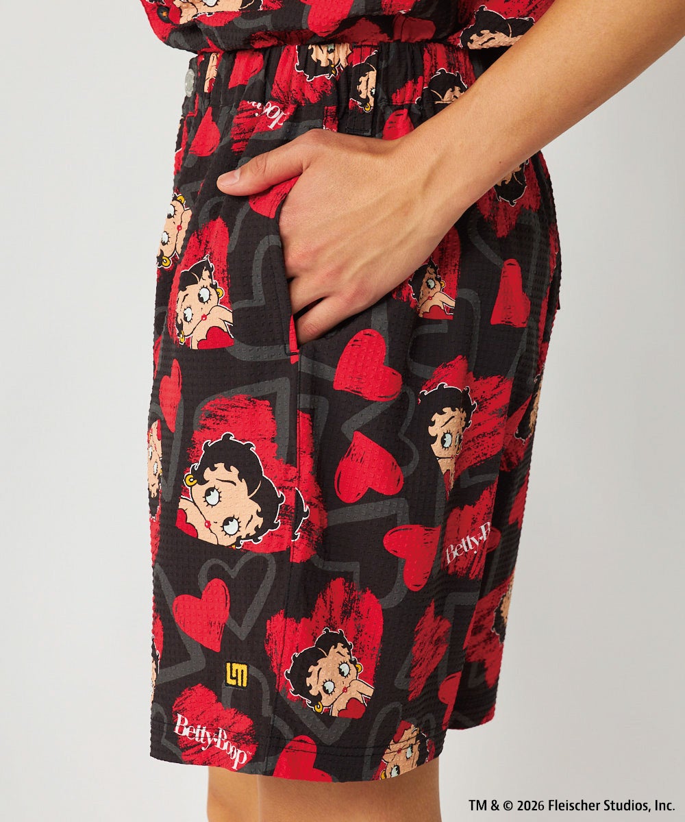 LOUDMOUTH×Betty Boop™ メンズ ショートパンツ Scribble Hearts