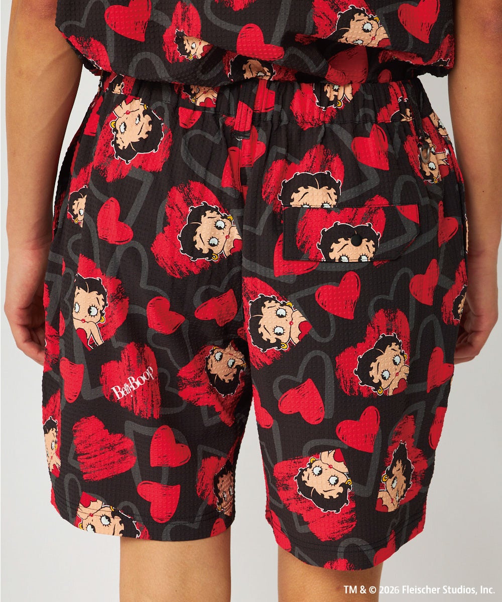 LOUDMOUTH×Betty Boop™ メンズ ショートパンツ Scribble Hearts