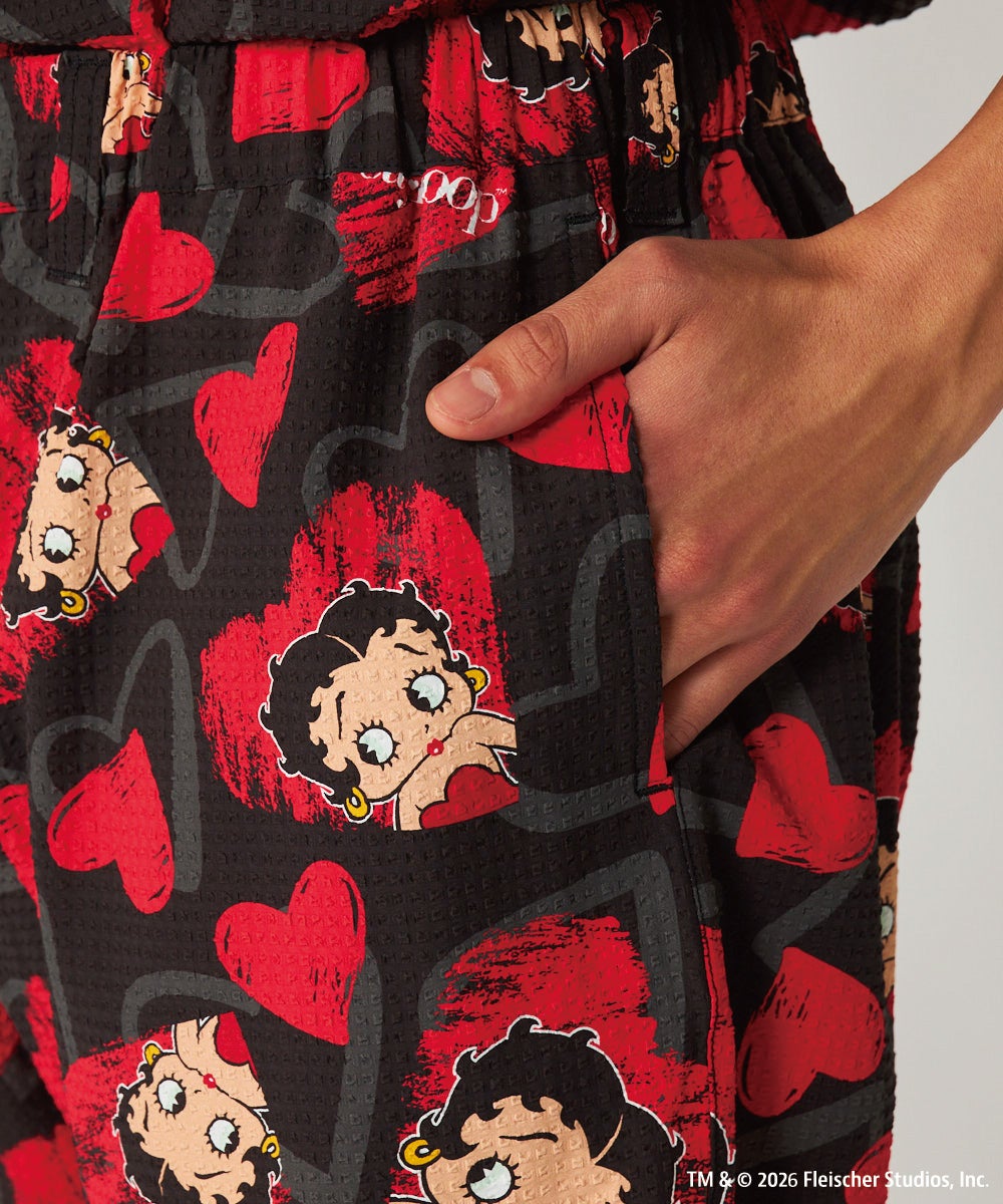 LOUDMOUTH×Betty Boop™ メンズ ショートパンツ Scribble Hearts