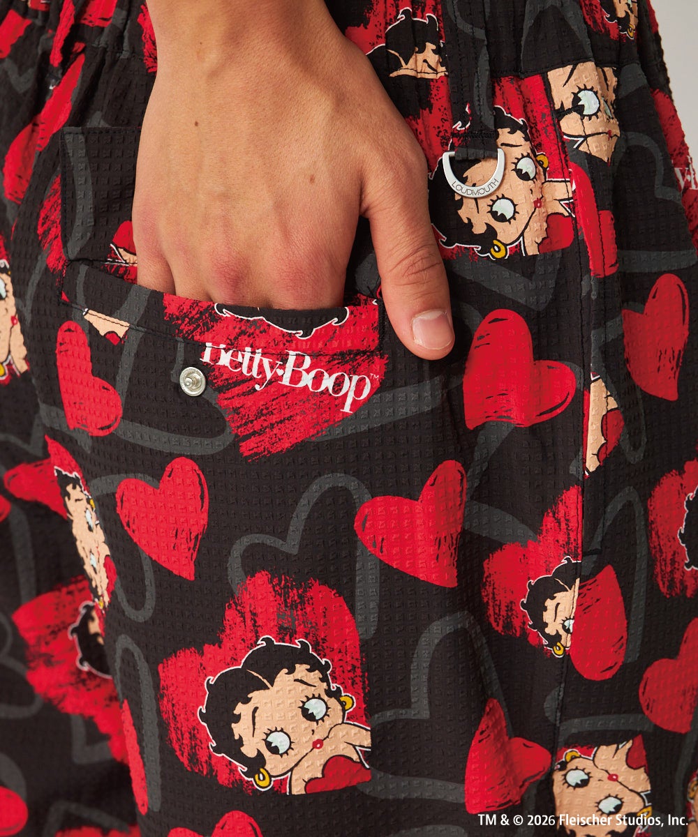 LOUDMOUTH×Betty Boop™ メンズ ショートパンツ Scribble Hearts