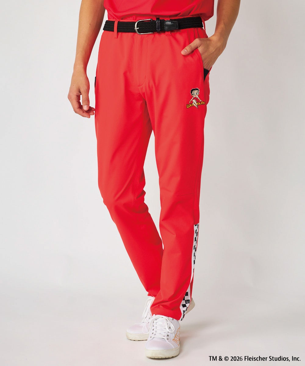 LOUDMOUTH×Betty Boop™ メンズ ロングパンツ レッド | LOUDMOUTH
