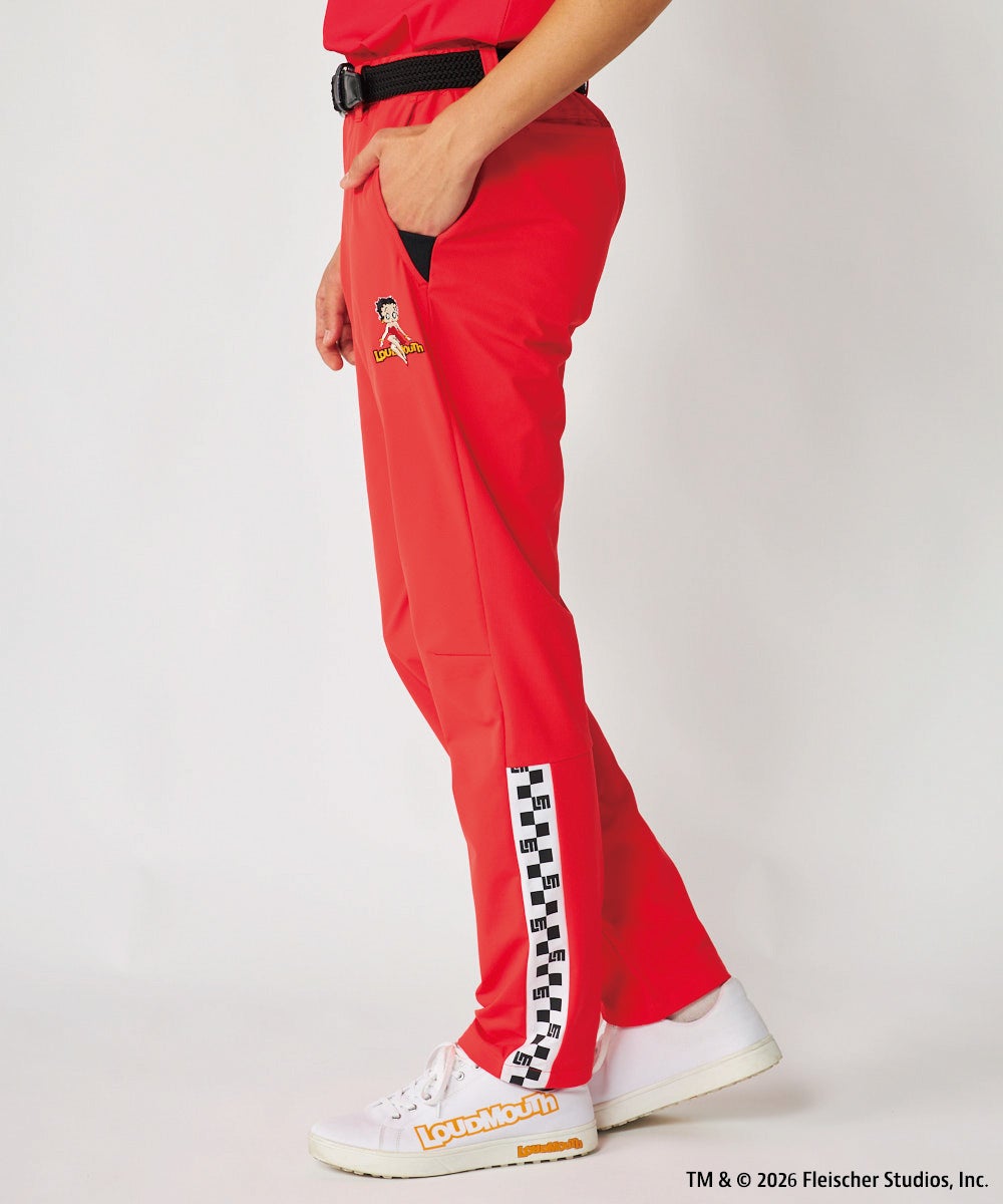 LOUDMOUTH×Betty Boop™ メンズ ロングパンツ レッド | LOUDMOUTH