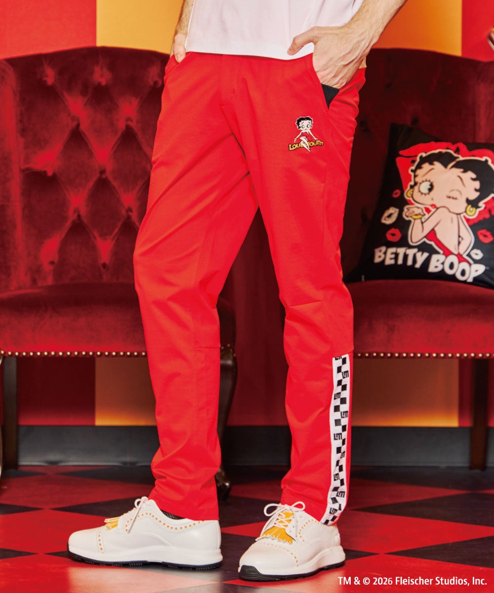 LOUDMOUTH×Betty Boop™ メンズ ロングパンツ レッド | LOUDMOUTH