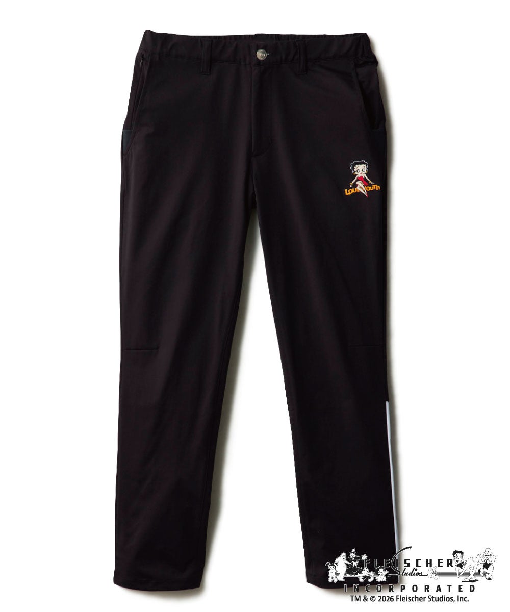 LOUDMOUTH×Betty Boop™ メンズ ロングパンツ ブラック
