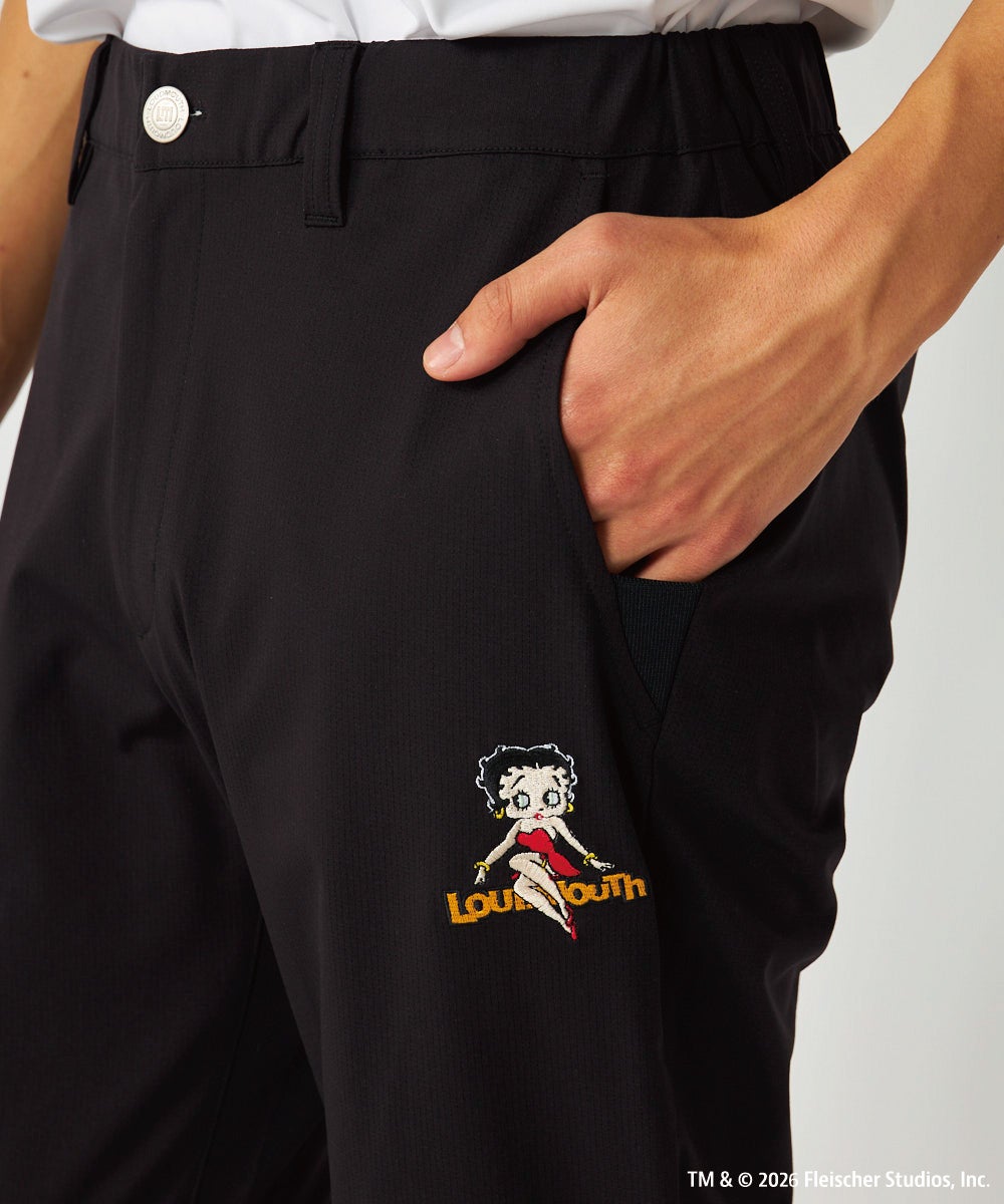 LOUDMOUTH×Betty Boop™ メンズ ロングパンツ ブラック