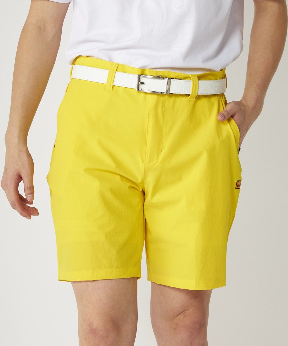 メンズ 撥水ハイパーストレッチショートパンツ イエロー | LOUDMOUTH JAPAN
