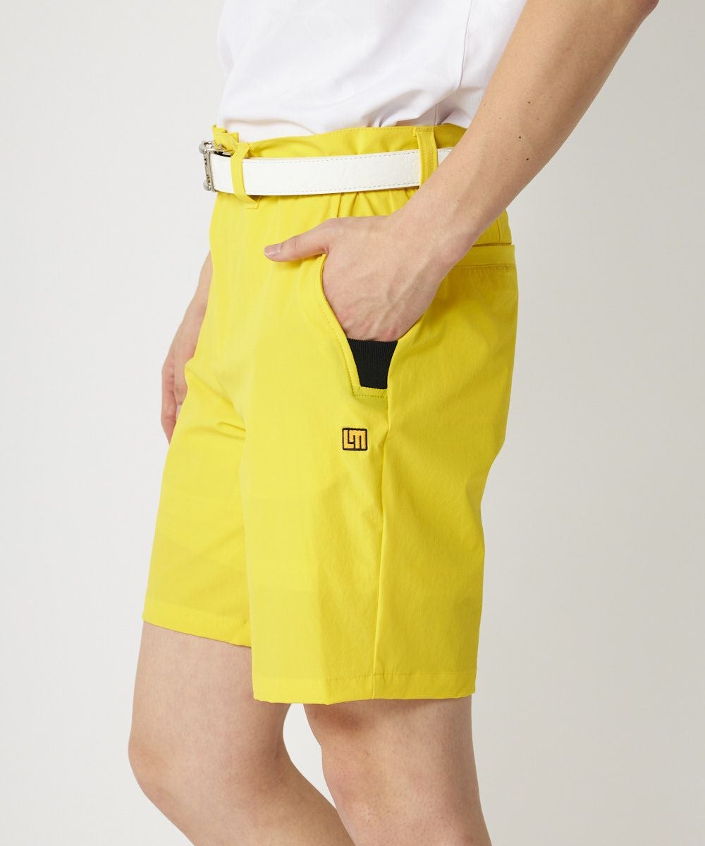 メンズ 撥水ハイパーストレッチショートパンツ イエロー | LOUDMOUTH JAPAN