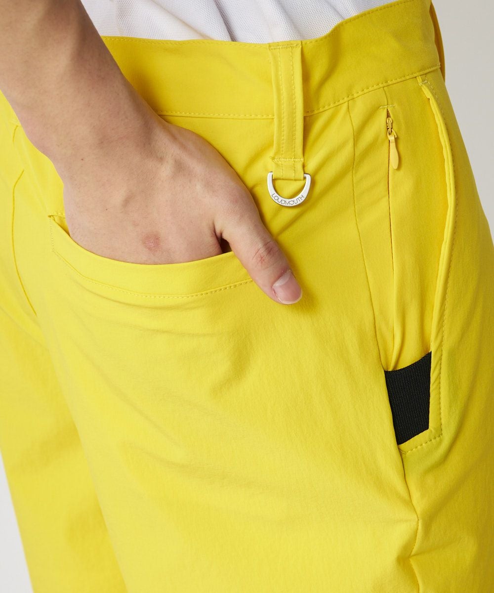 メンズ 撥水ハイパーストレッチショートパンツ イエロー | LOUDMOUTH JAPAN