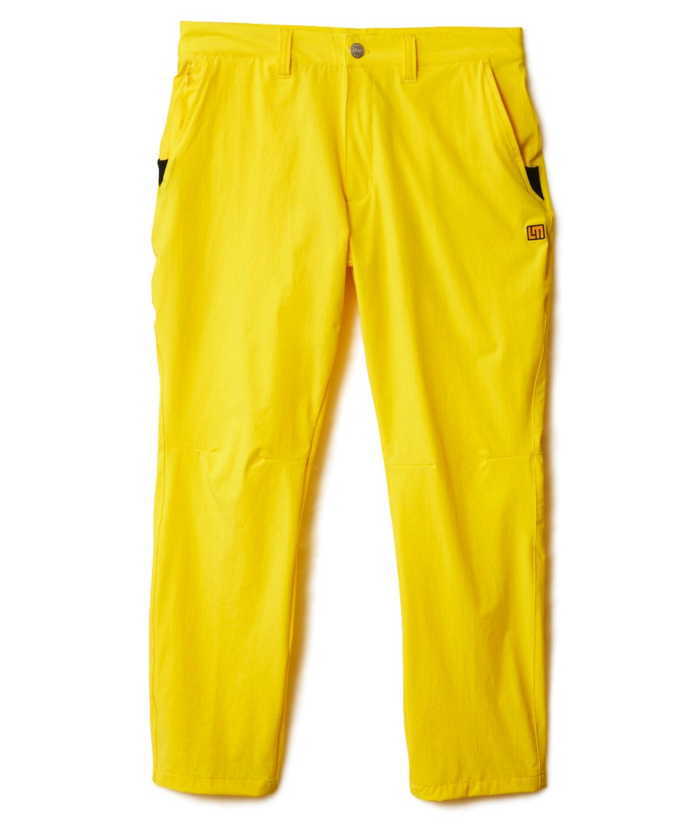 メンズ ストレッチツイル エンボスロングパンツ イエロー | LOUDMOUTH