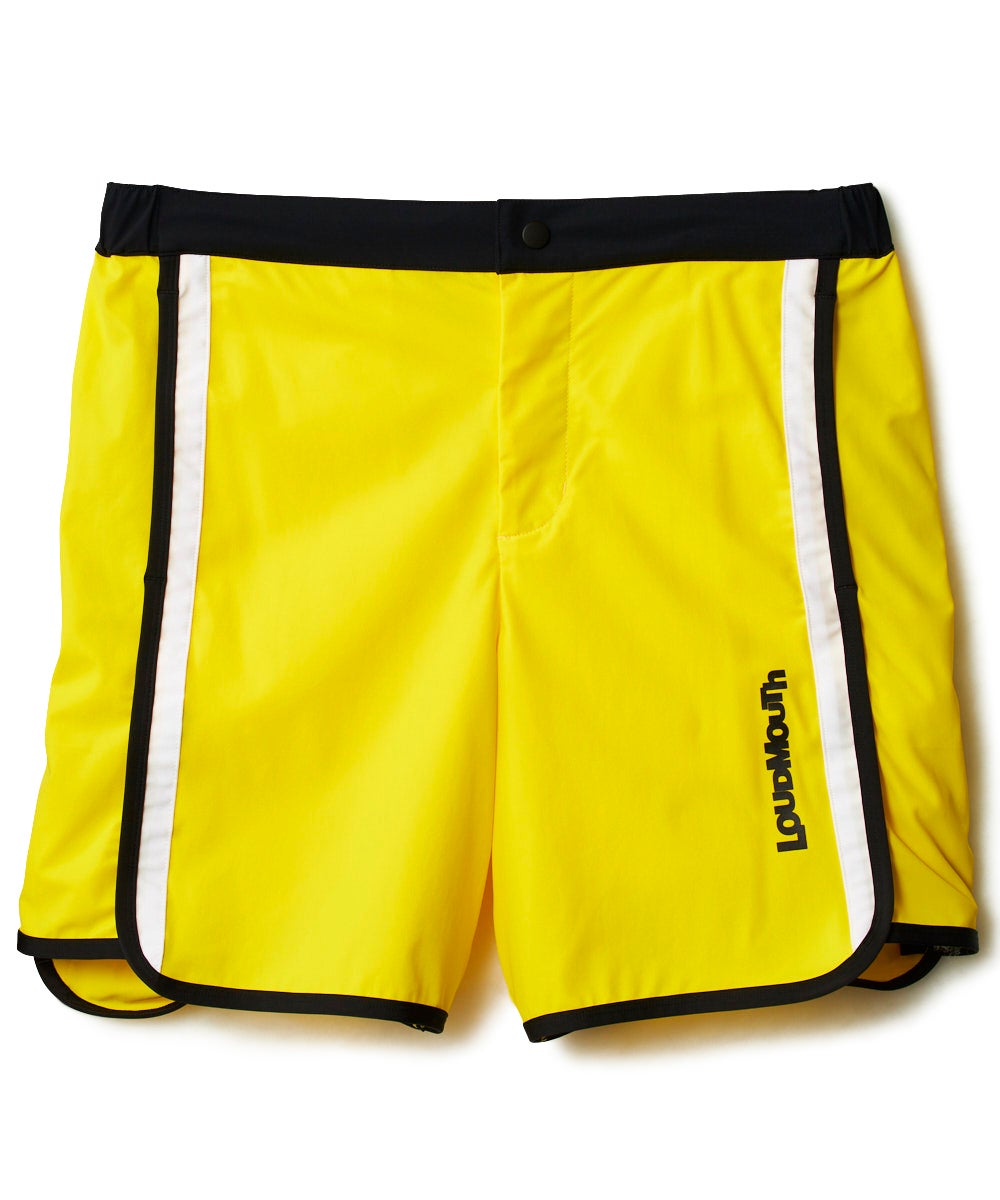 メンズ 撥水ハイパーストレッチショートパンツ イエロー | LOUDMOUTH JAPAN