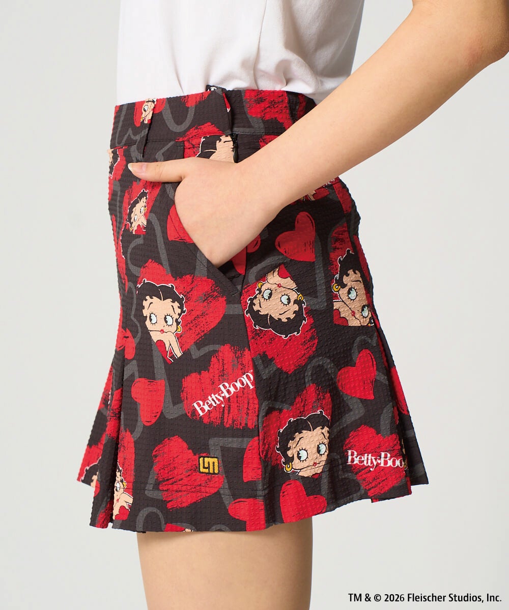 LOUDMOUTH×Betty Boop™ レディース スカート Scribble Hearts LOUDMOUTH×Betty Boop™ レディース スカート Scribble Hearts