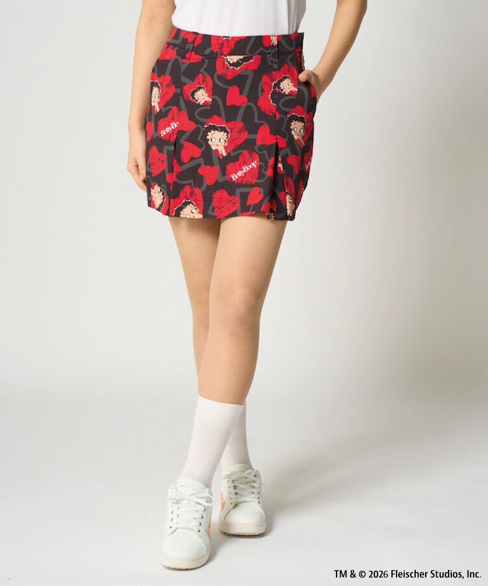 LOUDMOUTH×Betty Boop™ レディース スカート Scribble Hearts