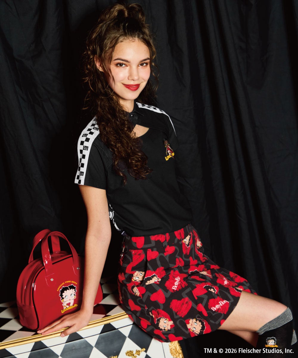 LOUDMOUTH×Betty Boop™ レディース スカート Scribble Hearts