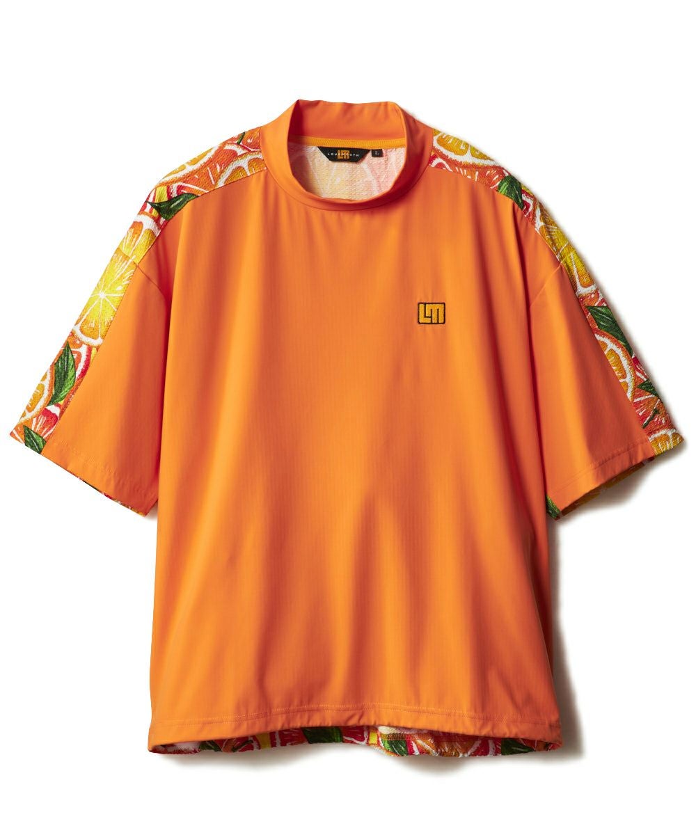 メンズ スムース×ニットサッカー切替シャツ オレンジ | LOUDMOUTH JAPAN