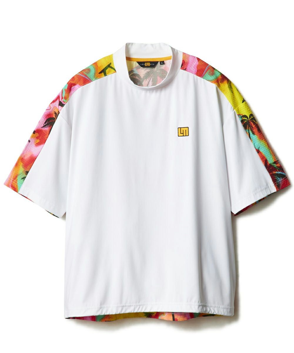 メンズ スムース×ニットサッカー切替シャツ ホワイト メンズ スムース×ニットサッカー切替シャツ ホワイト | LOUDMOUTH JAPAN