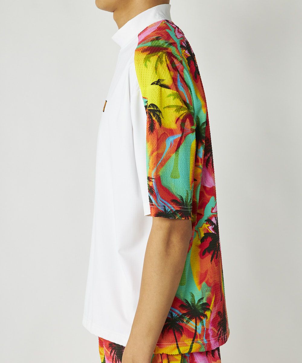 LOUDMOUTH★新品スムース×ニットサッカー切替シャツ ホワイトLL メンズ スムース×ニットサッカー切替シャツ ホワイト | LOUDMOUTH JAPAN