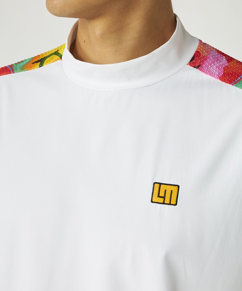 メンズ スムース×ニットサッカー切替シャツ ホワイト | LOUDMOUTH JAPAN