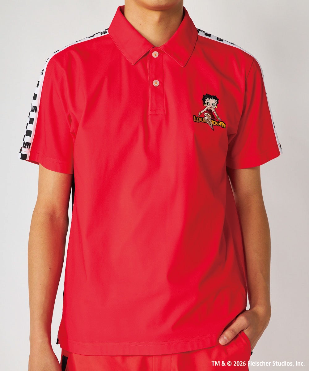 新品✩.*˚LOUDMOUTH ポロシャツ LOUDMOUTH×Betty Boop™ メンズ ポロシャツ レッド | LOUDMOUTH JAPAN