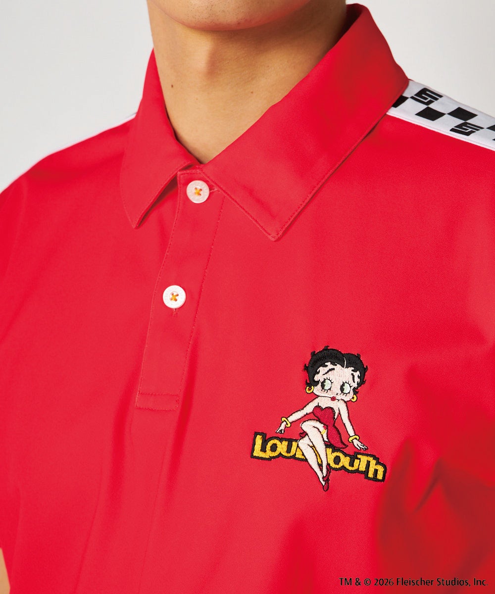 LOUDMOUTH×Betty Boop™ メンズ ポロシャツ レッド | LOUDMOUTH JAPAN