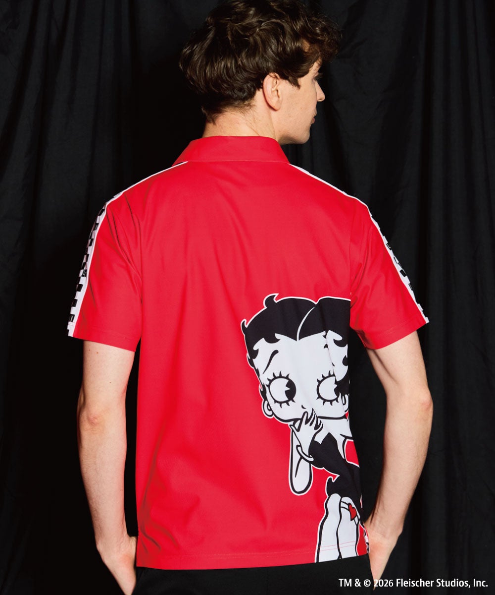 LOUDMOUTH×Betty Boop™ メンズ ポロシャツ レッド | LOUDMOUTH JAPAN