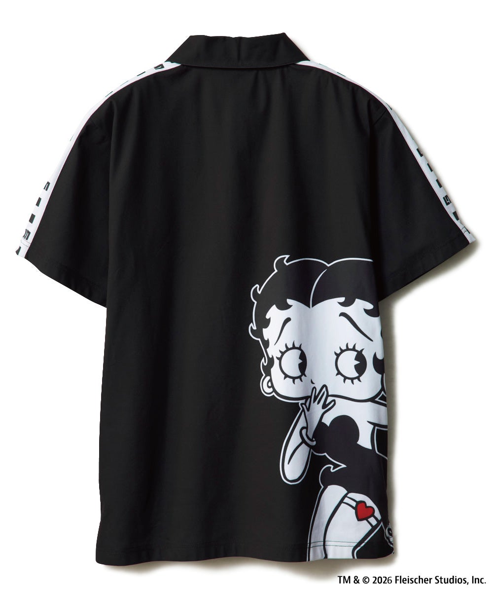 LOUDMOUTH×Betty Boop™ メンズ ポロシャツ ブラック | LOUDMOUTH