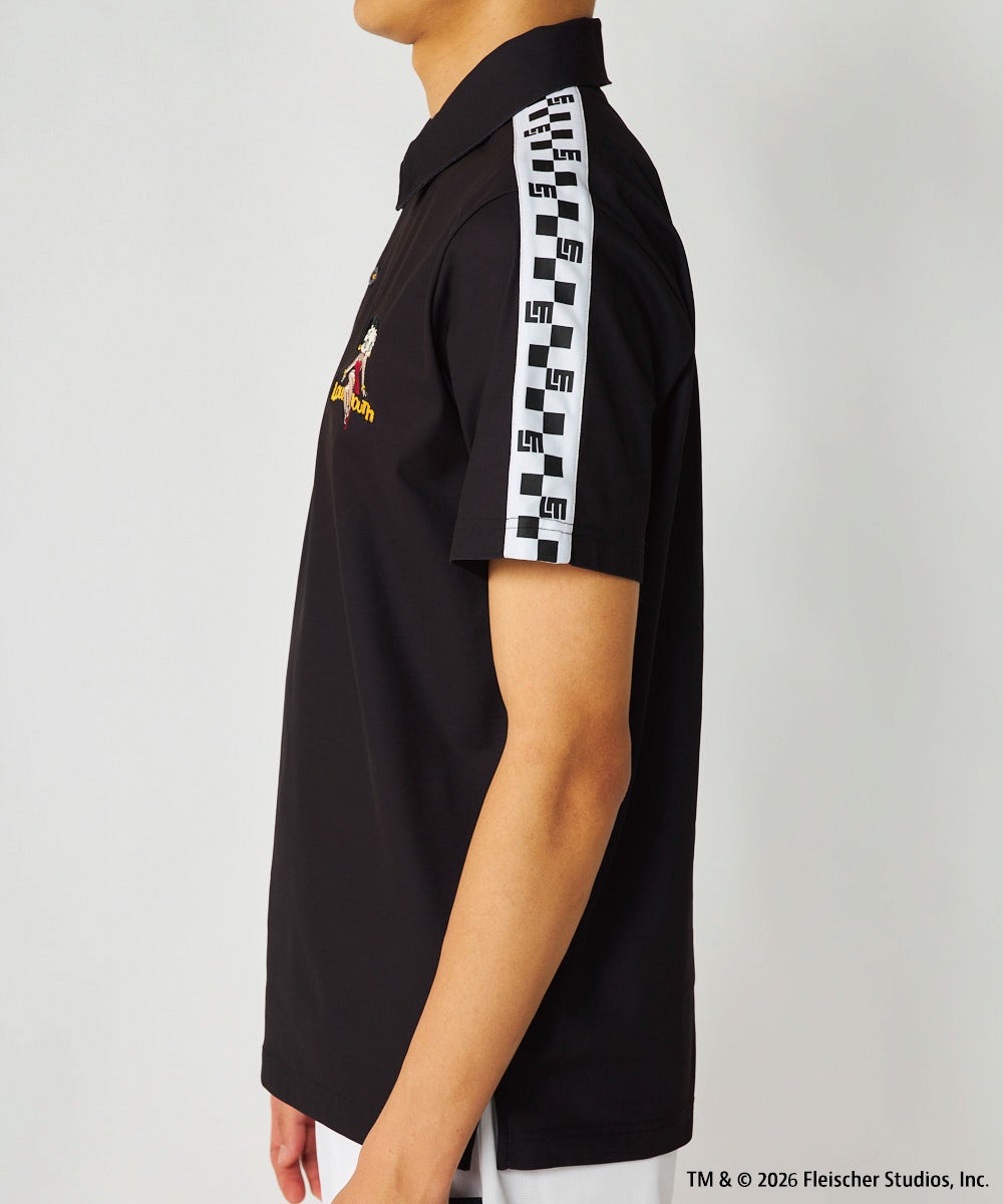 LOUDMOUTH×Betty Boop™ メンズ ポロシャツ ブラック | LOUDMOUTH