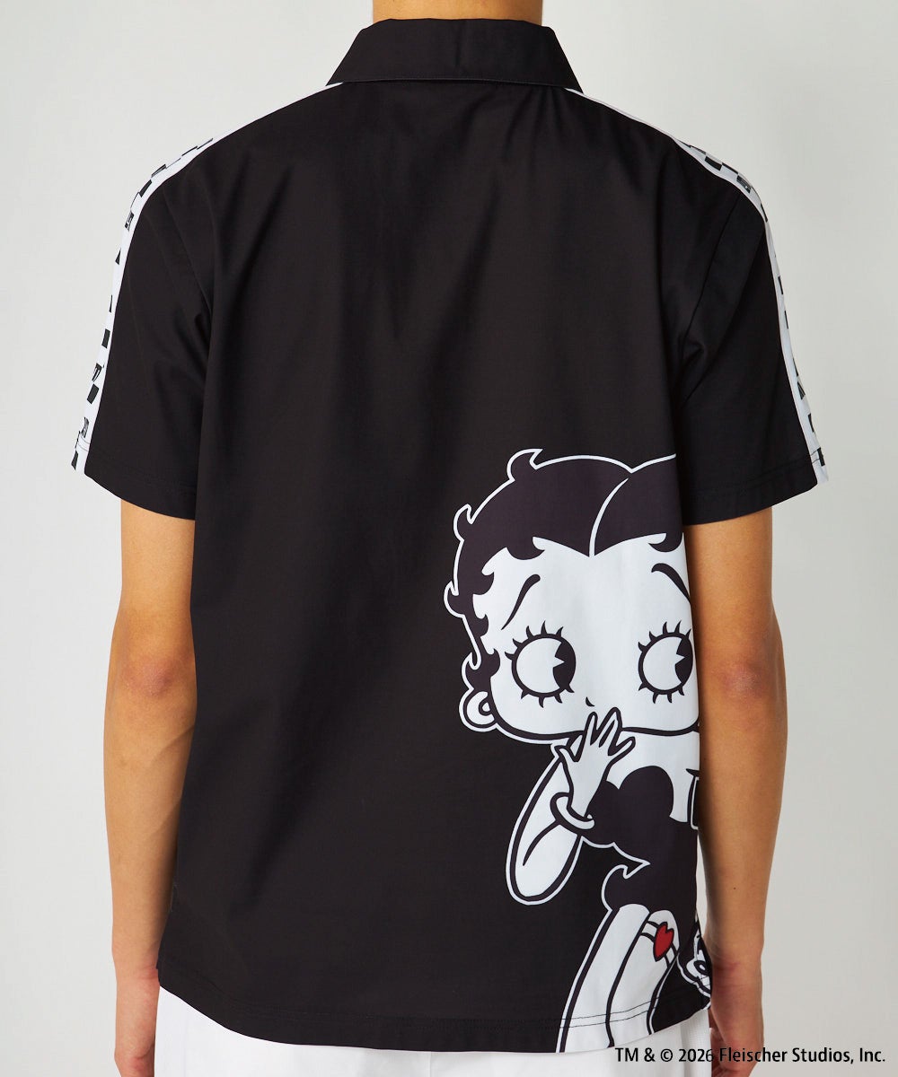 LOUDMOUTH×Betty Boop™ メンズ ポロシャツ ブラック | LOUDMOUTH