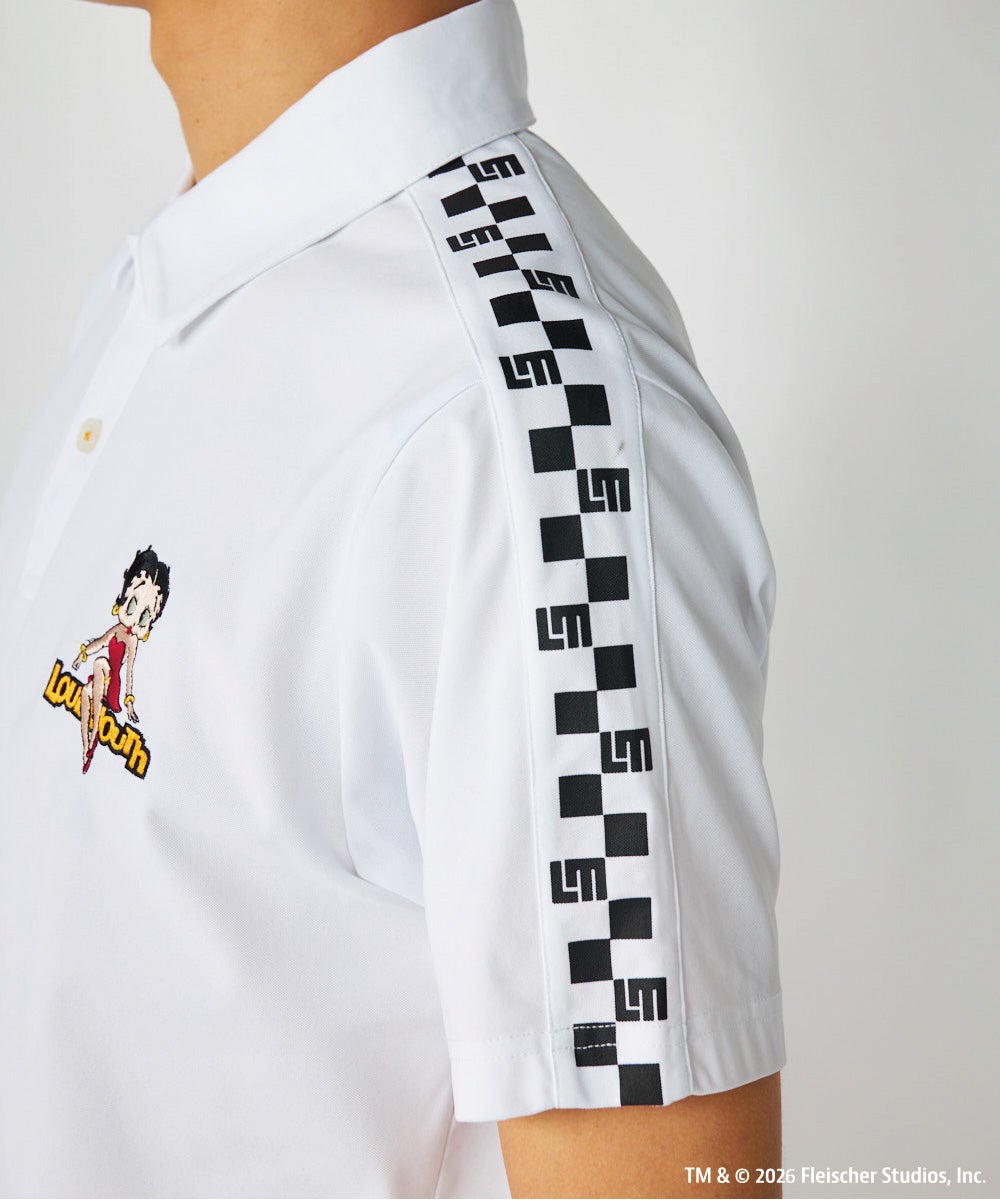 LOUDMOUTH×Betty Boop™ メンズ ポロシャツ ホワイト | LOUDMOUTH