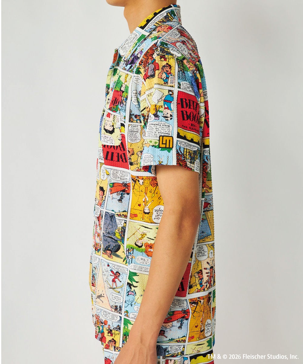 LOUDMOUTH×Betty Boop™ メンズ オープンカラーシャツ Betty