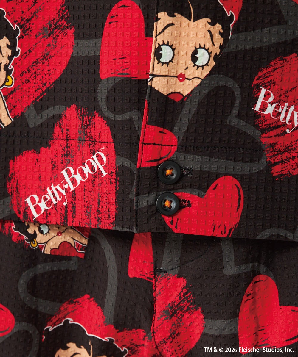 LOUDMOUTH×Betty Boop™ メンズ オープンカラーシャツ Scribble