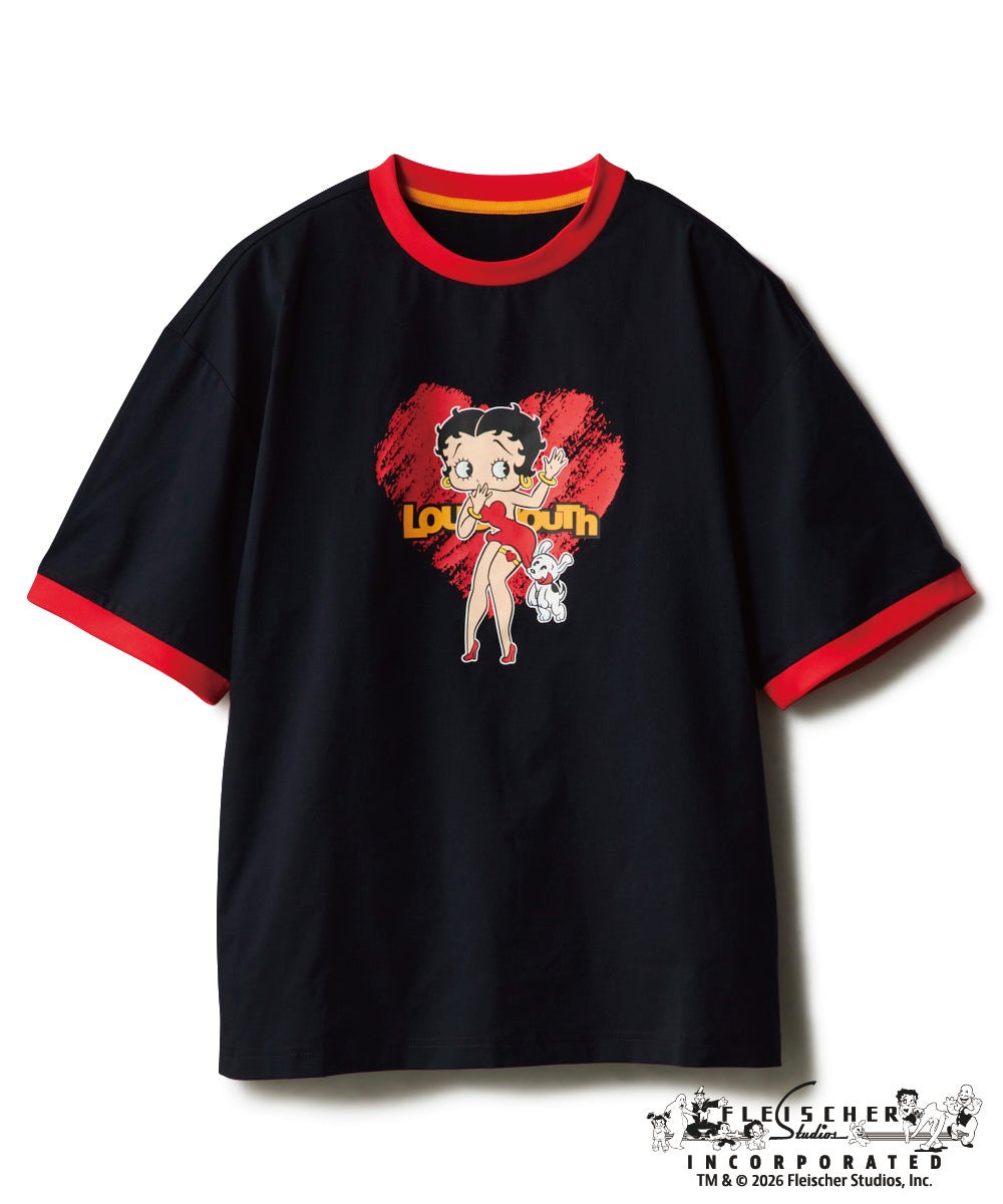 （74）Betty Boop ブラック Tシャツ 半袖 LOUDMOUTH×Betty Boop™ メンズ Tシャツ ブラック | LOUDMOUTH JAPAN