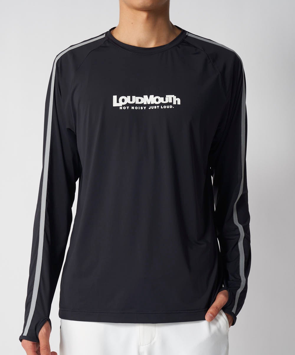 メンズ 極冷感 長袖ラッシュTシャツ ブラック | LOUDMOUTH JAPAN