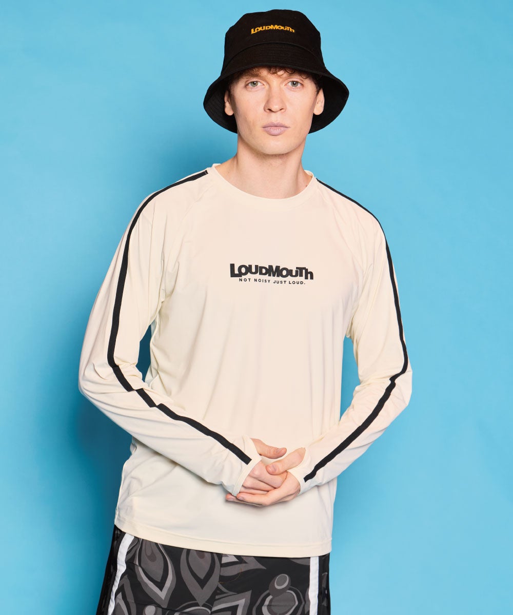 メンズ 極冷感 長袖ラッシュTシャツ オフホワイト | LOUDMOUTH JAPAN