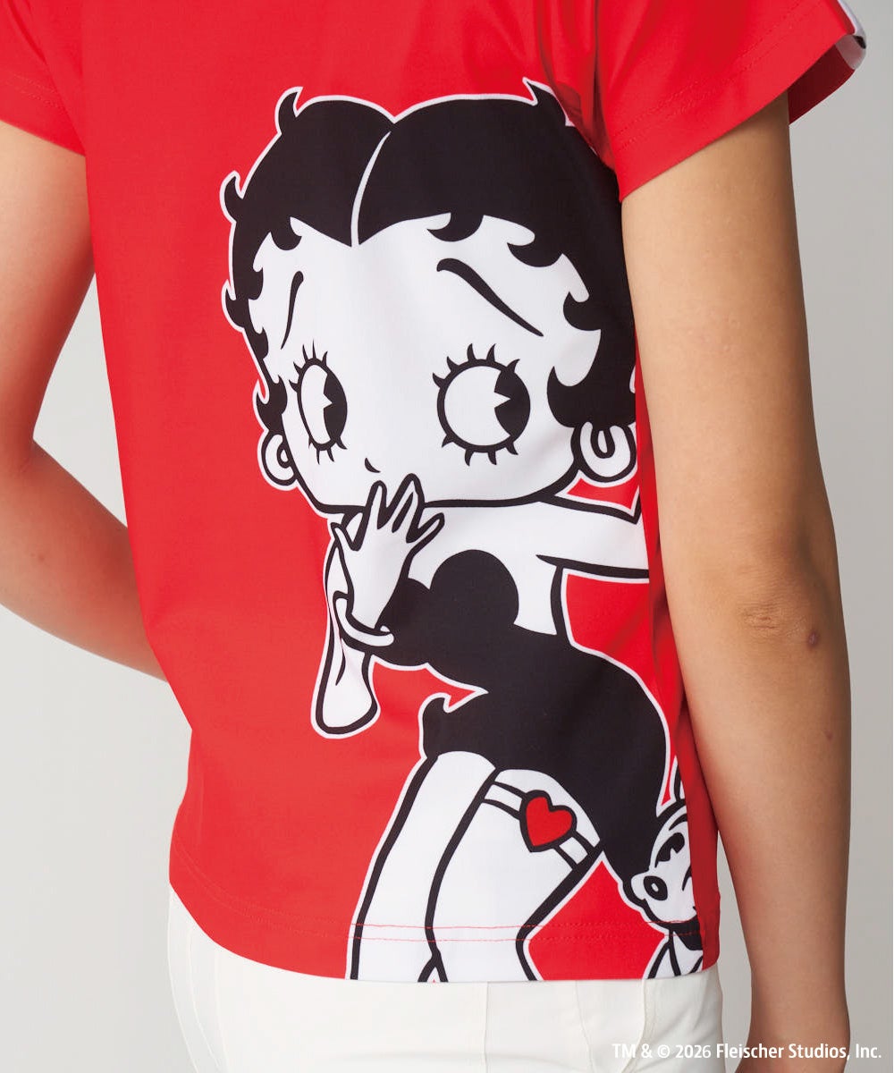 LOUDMOUTH×Betty Boop™ レディース ポロシャツ レッド