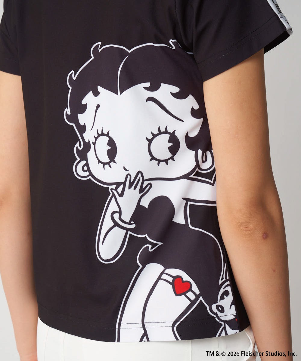 LOUDMOUTH×Betty Boop™ レディース ポロシャツ ブラック