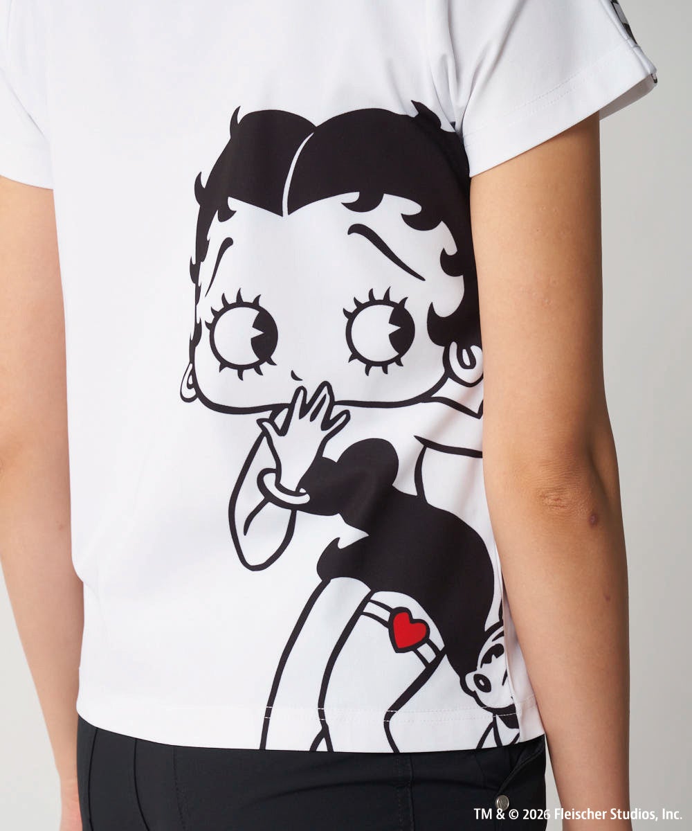 LOUDMOUTH×Betty Boop™ レディース ポロシャツ ホワイト