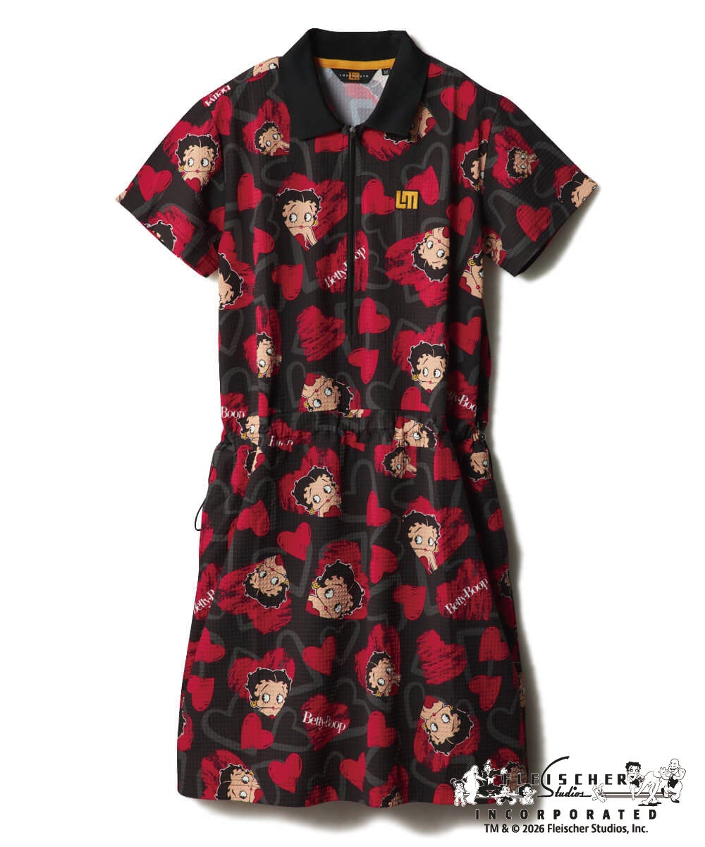 LOUDMOUTH×Betty Boop™ レディース ワンピース Scribble Hearts