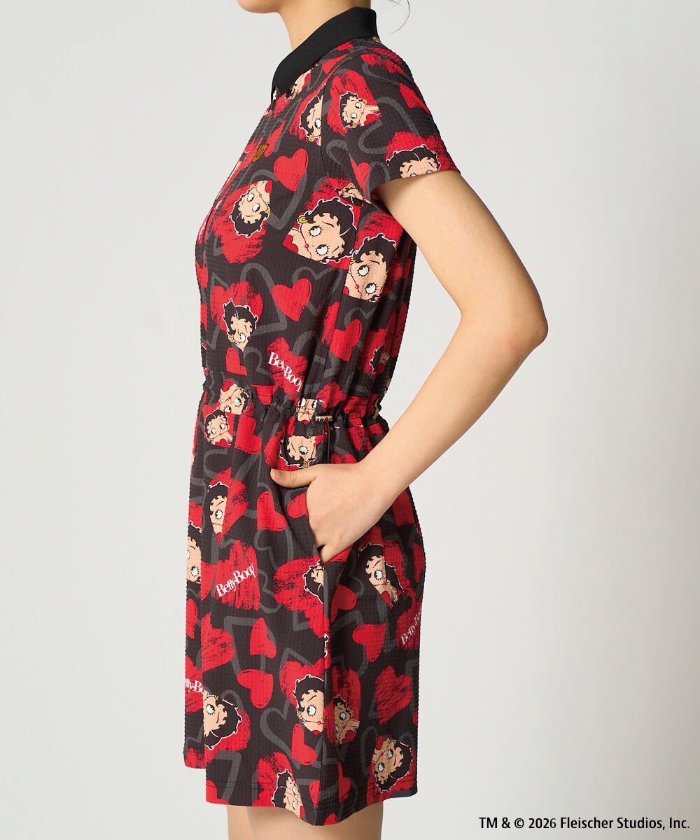 LOUDMOUTH×Betty Boop™ レディース ワンピース Scribble Hearts