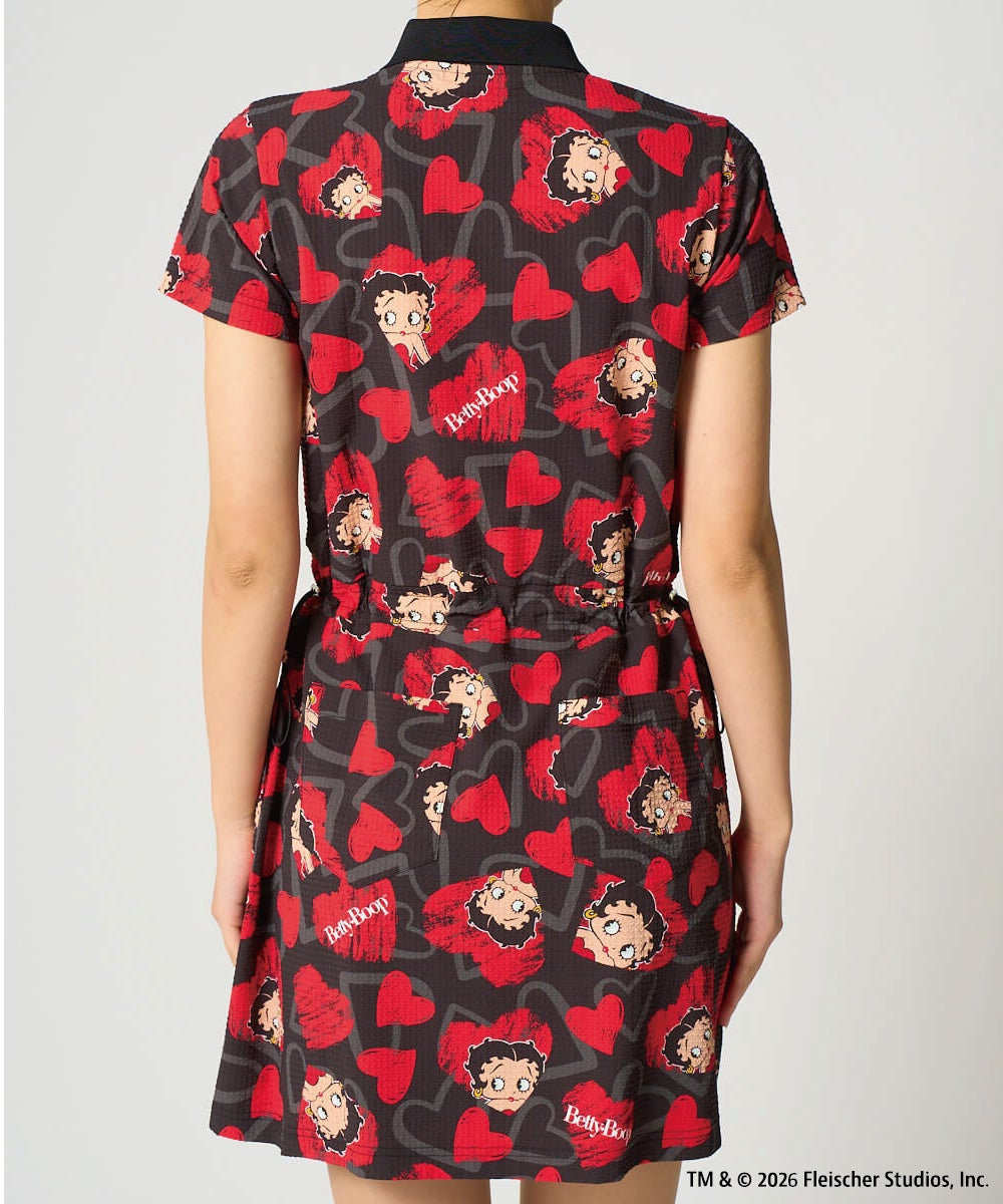 LOUDMOUTH×Betty Boop™ レディース ワンピース Scribble Hearts