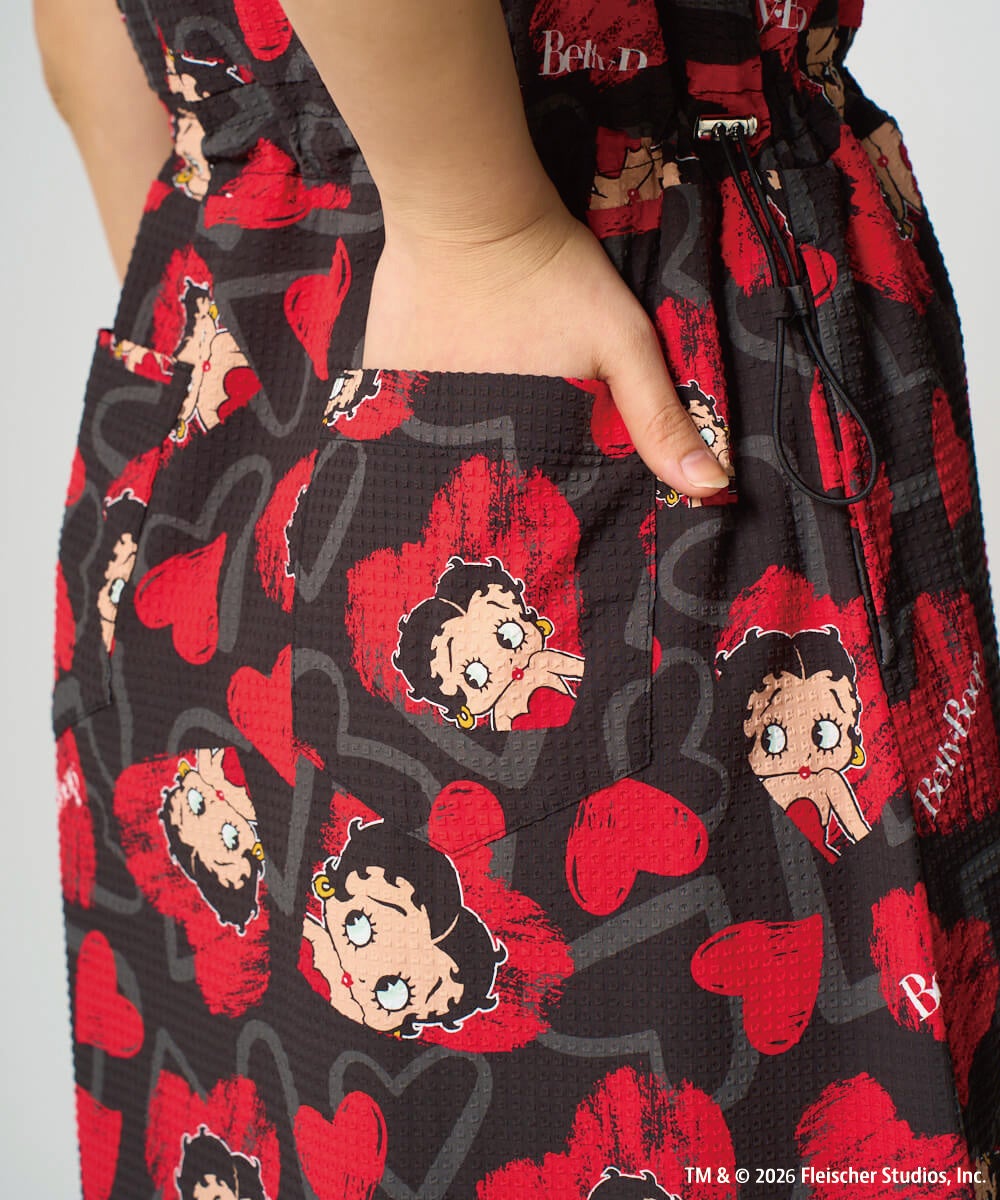 LOUDMOUTH×Betty Boop™ レディース ワンピース Scribble Hearts