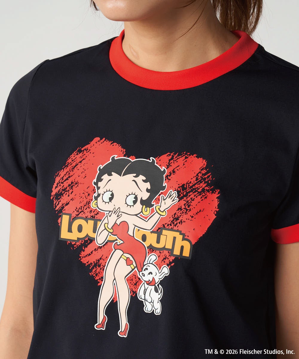 LOUDMOUTH×Betty Boop™ レディース Tシャツ ブラック