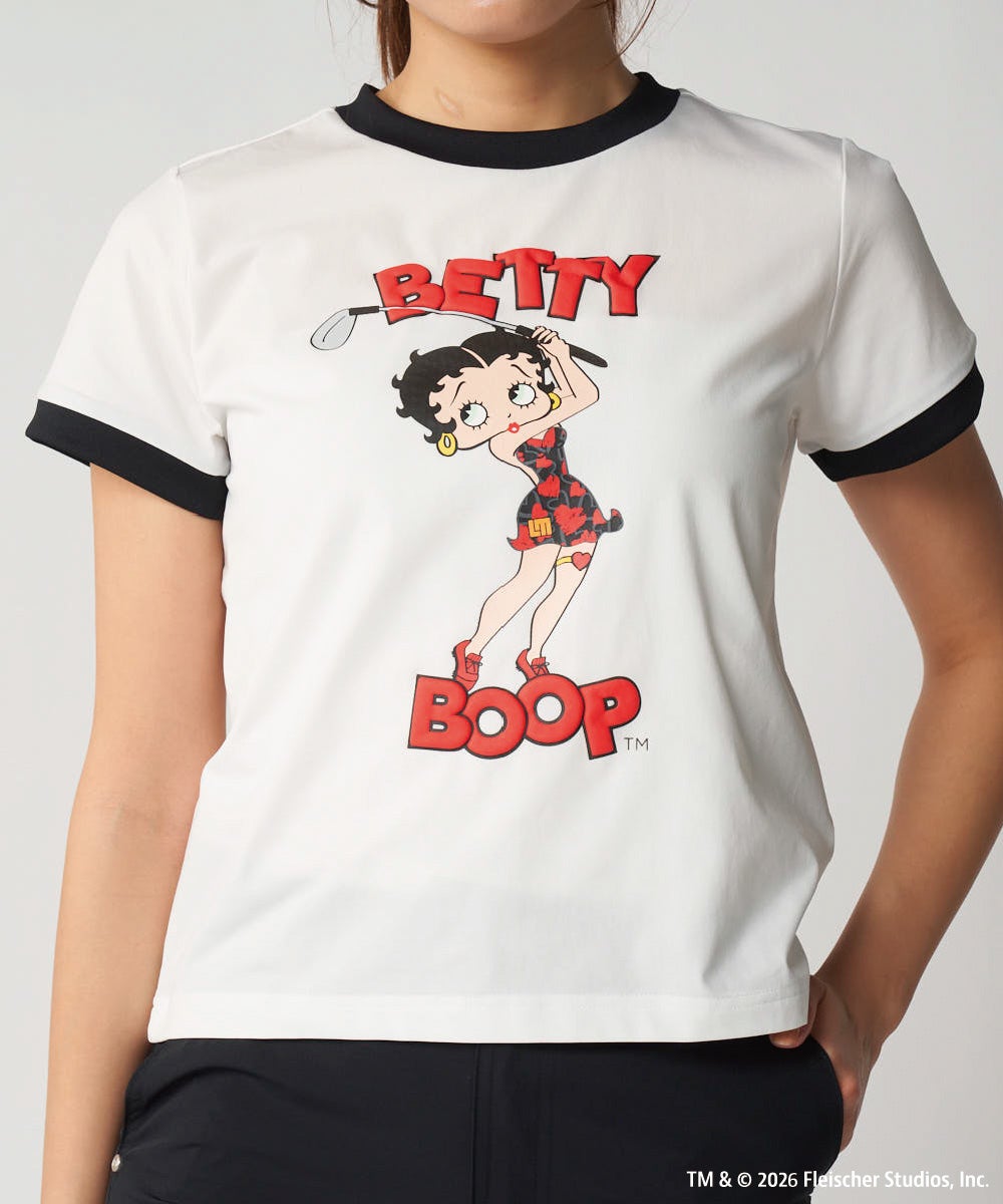 ラウドマウス×Betty Boop Tシャツ ホワイト LOUDMOUTH×Betty Boop™ レディース Tシャツ ホワイト