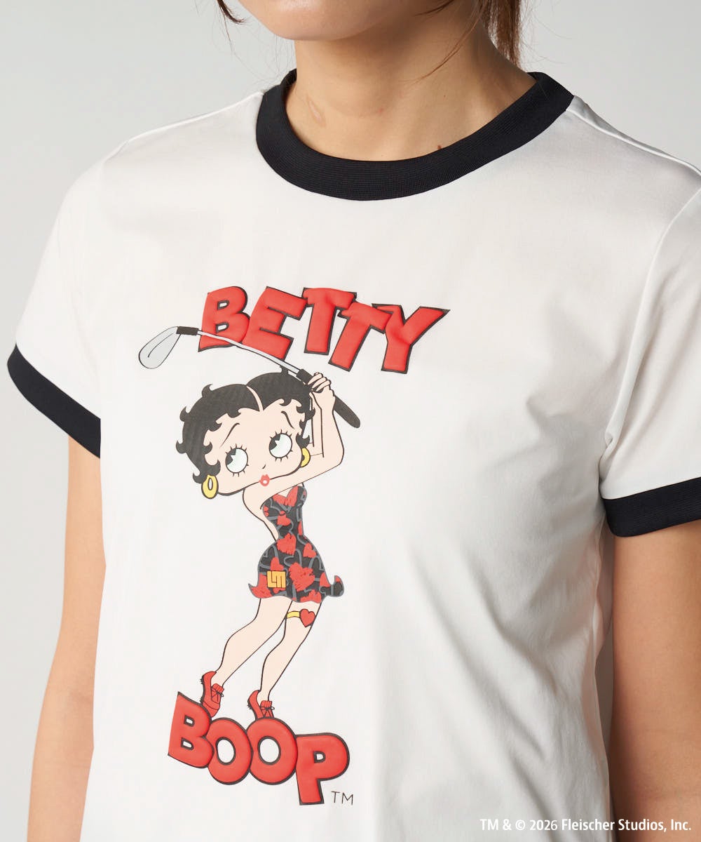 LOUDMOUTH×Betty Boop™ レディース Tシャツ ホワイト