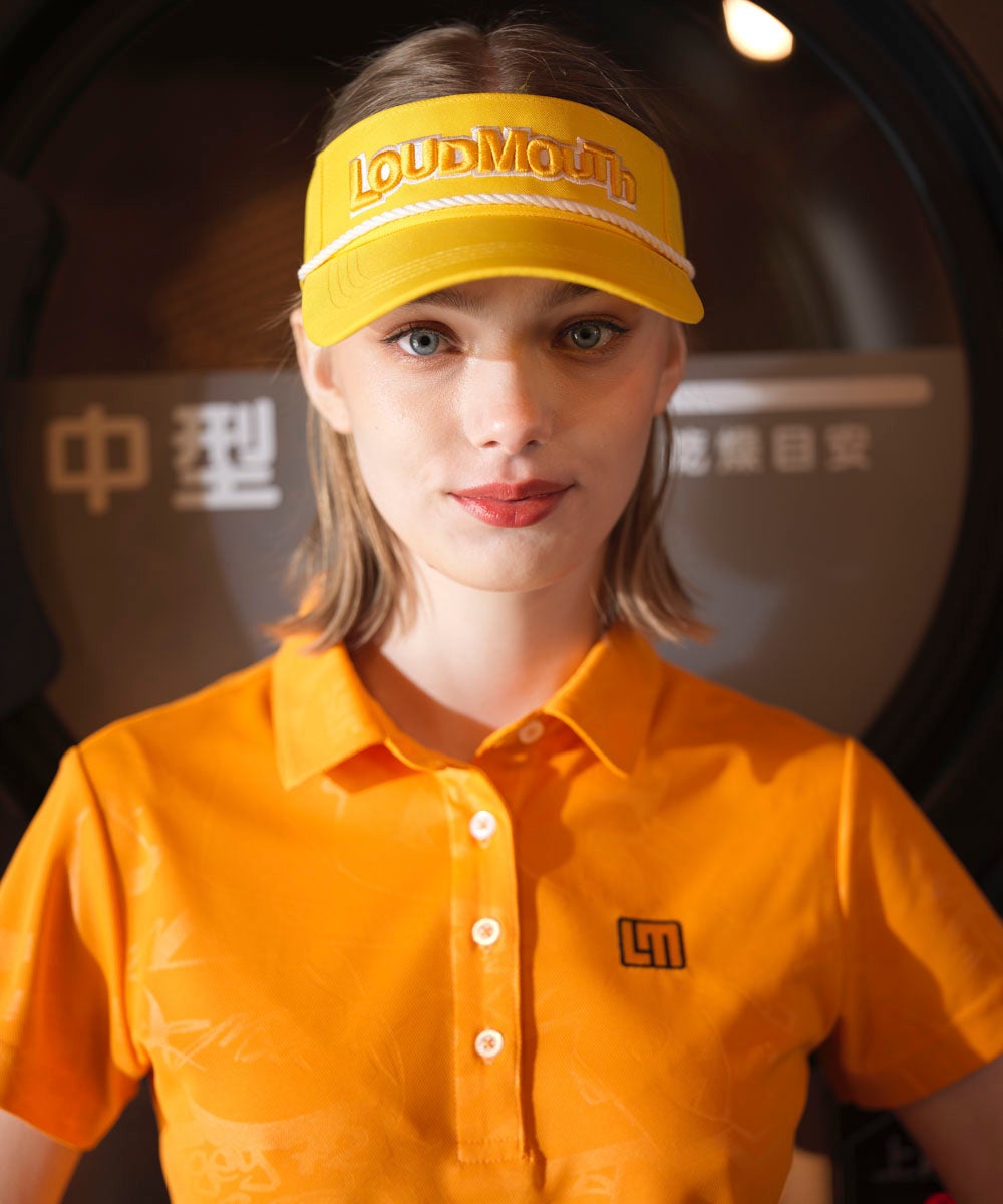 ユニセックス 吸汗速乾ベーシックサンバイザー イエロー | LOUDMOUTH JAPAN