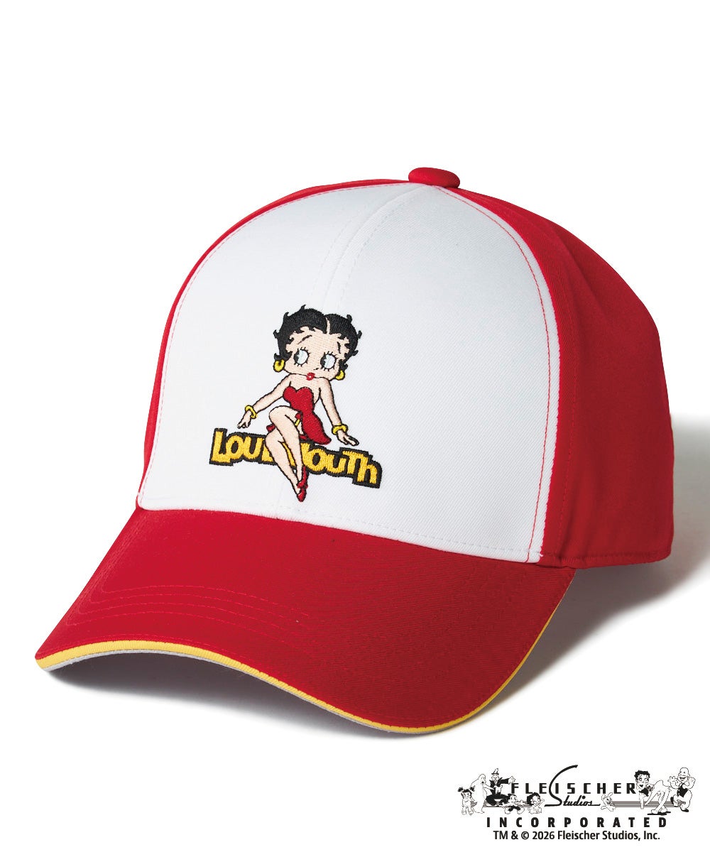 LOUDMOUTH×Betty Boop™ ユニセックス キャップ レッド