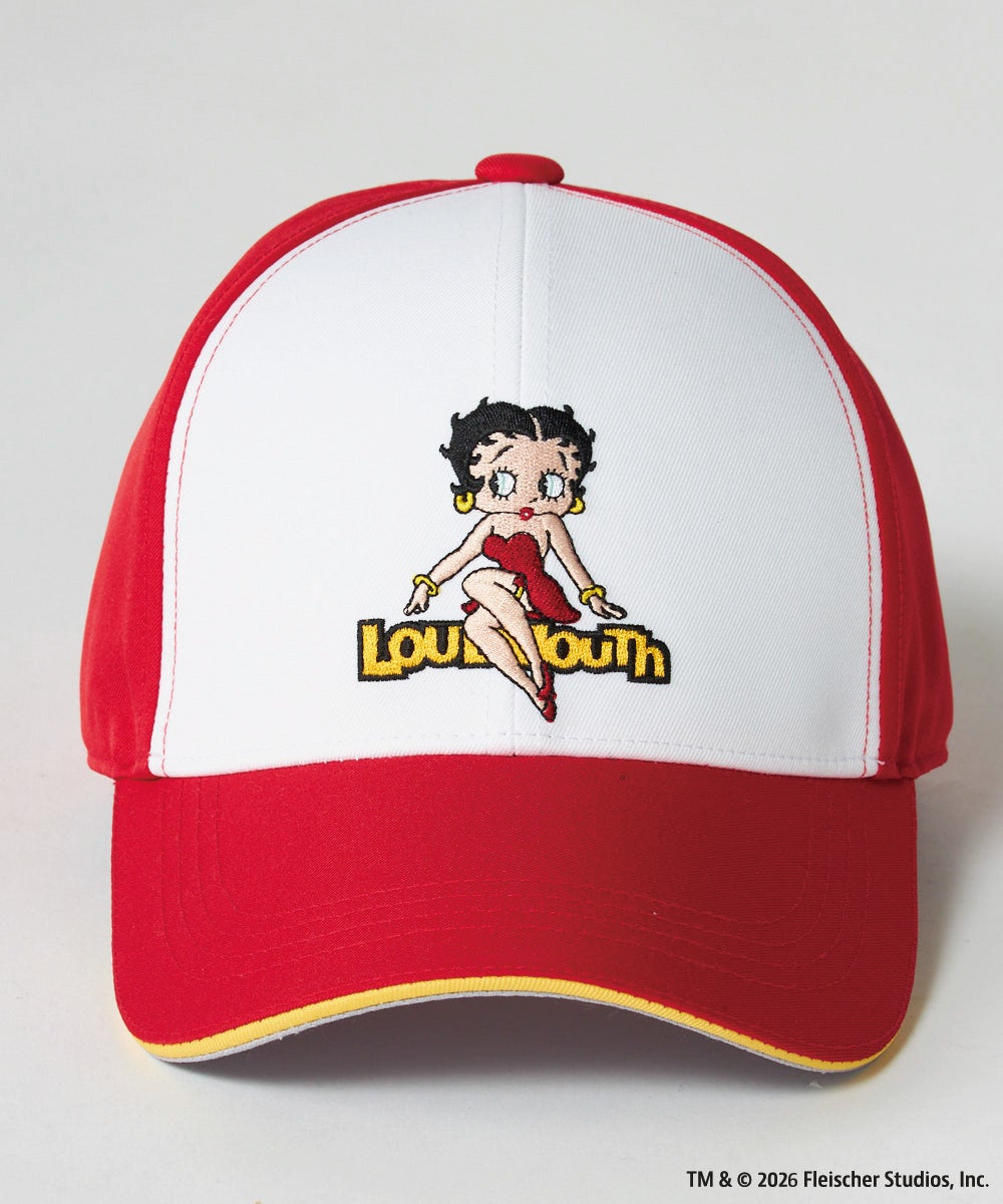 LOUDMOUTH×Betty Boop™ ユニセックス キャップ レッド LOUDMOUTH×Betty Boop™ ユニセックス キャップ レッド