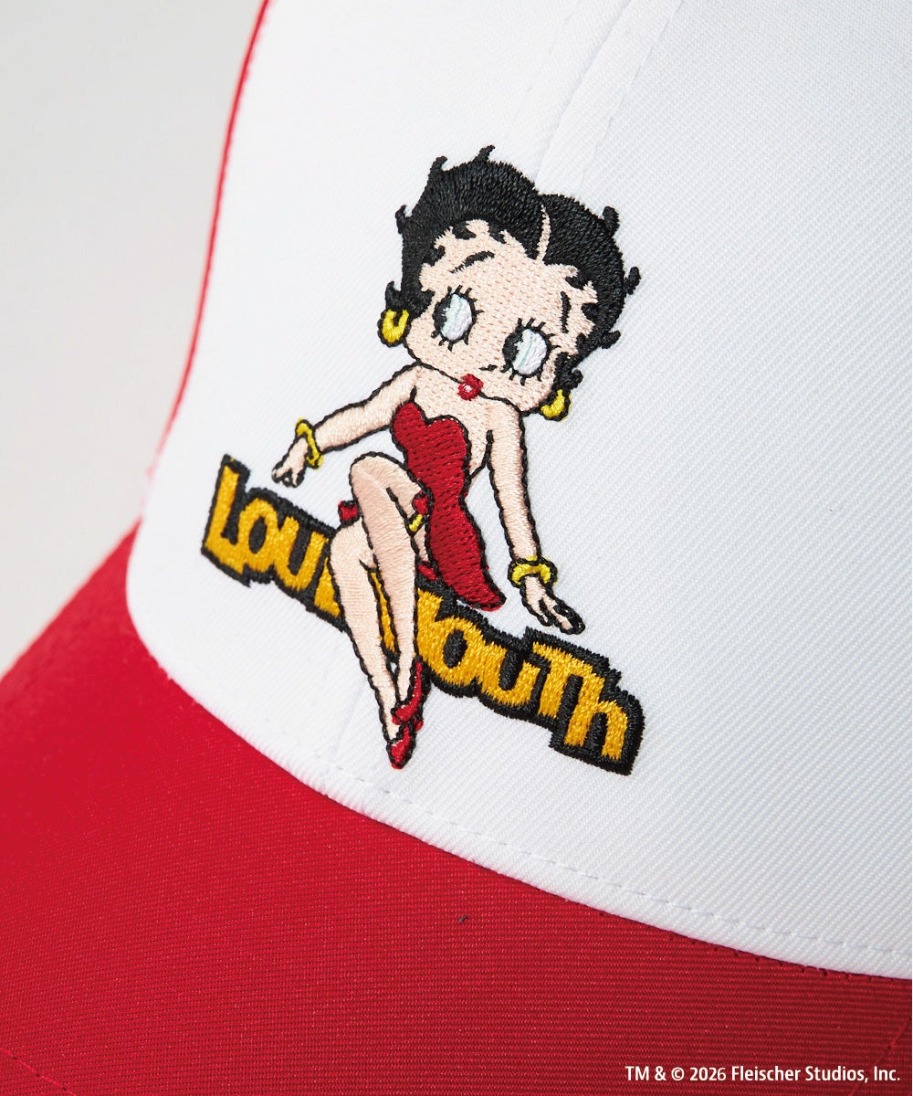LOUDMOUTH×Betty Boop™ ユニセックス キャップ レッド