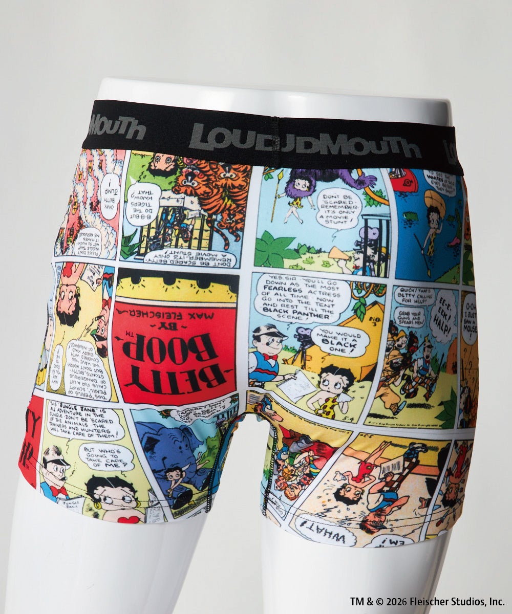 LOUDMOUTH×Betty Boop™ メンズ ボクサーパンツ Betty' Comic