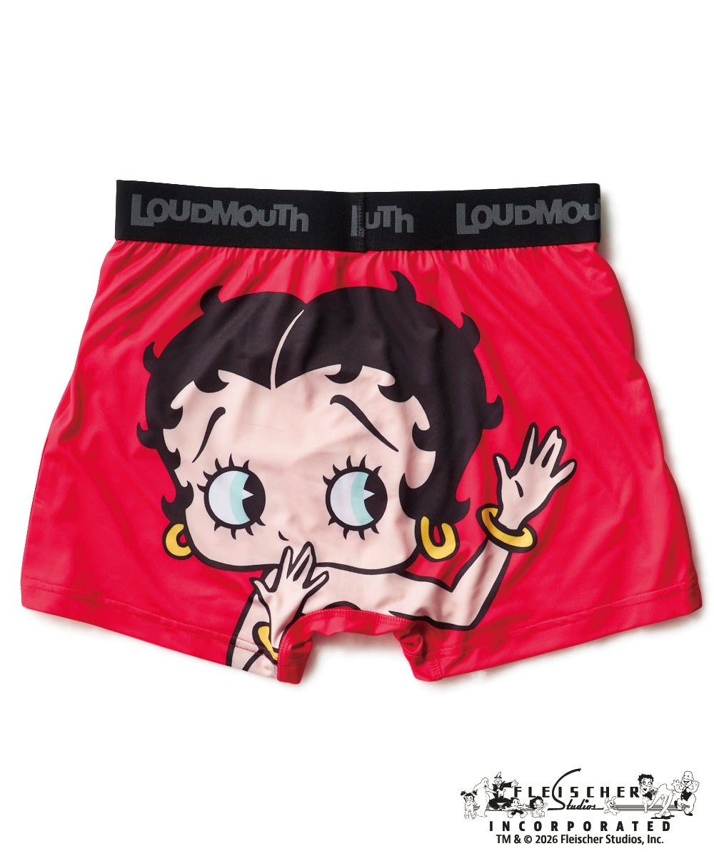 LOUDMOUTH×Betty Boop™ メンズ ボクサーパンツ レッド