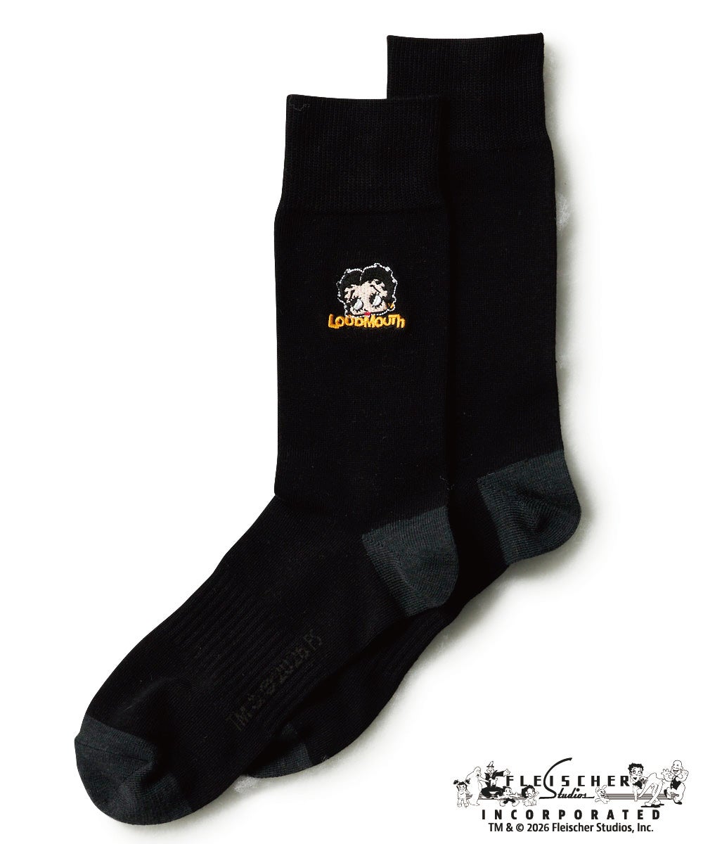 LOUDMOUTH×Betty Boop™ メンズ ソックス ブラック | LOUDMOUTH JAPAN